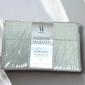 Wamsutta Sateen 400 Thread Count Pima Cotton‎ Twin Flat Sheet New